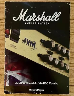 LOOKING TO BUY Marshall JVM410 Owners Manual WANT TO BUY THIS EXACT MANUAL • $500