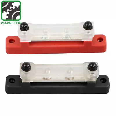 Red & Black 12V 150A Busbar 4 Way Bus Bar Power Distribution Terminal Block Kits • $21.44