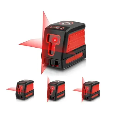 Red Beam Laser Level Precise Self-Leveling V Or H Or Cross Batteries Included • £19.99