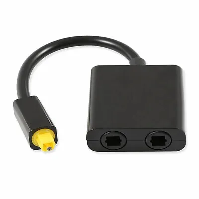 Digital SPDIF Optical Audio Splitter 2Way Toslink Adapter 1 Input 2 Outpu-ca • $4.25