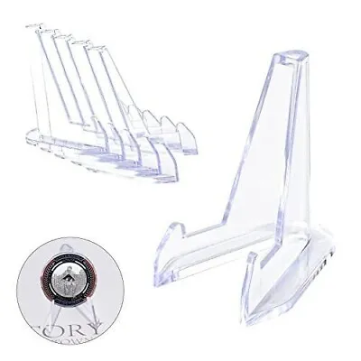 24 Pcs 2.7 Inch Acrylic Card Stands Coin Plate Easel Display Stand • $15.20