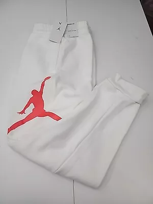 Jordan Jumpman Logo Fleece Pants Men’s White/Infrared BQ8646-100 2XL • $40.45