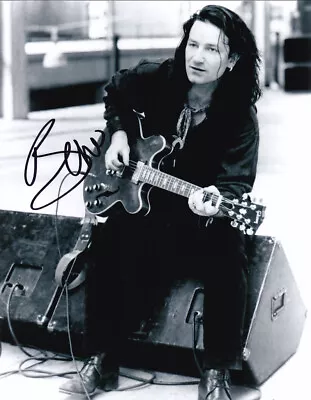 Bono U2 Hand Signed Autograph Photo 10x8 COA • $200