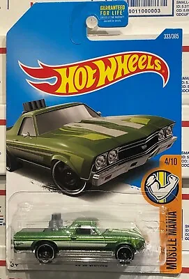 2017 Hot Wheels '68 El Camino Green #4/10 Muscle Mania 333/365 Chevy • $7.99