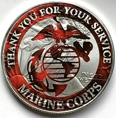 US Marine Corps USMC - American Silver Eagle 1oz .999 Silver Dollar Coin • $77.50