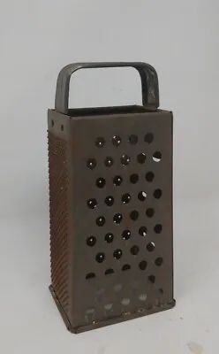 Vintage Bromco Hand Box Cheese Grater Metal Tin Shredder Rustic Farmhouse Decor • $7.99