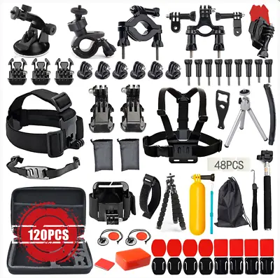 GoPro Accessories Action Camera Accessory Kit Bundle Chest Strap Head Mount Hero • £6.89