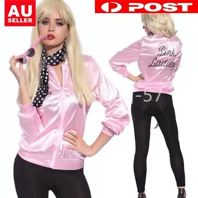 $24.99 • Buy Pink Ladies Jacket Costume 50's 1950's Fancy Dress Halloween Party Costumes Gift