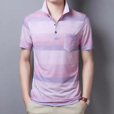 Summer New Men's Simple Casual Men's Short Sleeved Lapel POLO Shirt • $26.72