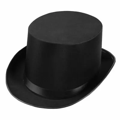 Halloween Top Hat Black Topper Ring Master Magician UK • £4.95