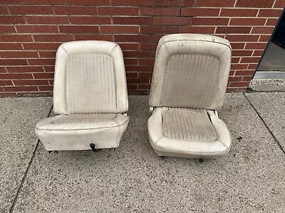 1968 Mustang Bronco Orig Used Front Bucket Seats Pair • $850