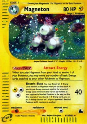 Magneton - H18/H32 - Holo Rare DMG English Pokemon Skyridge • $39.98