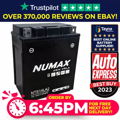 Numax Gel Batt YB14L-A2 YB14LA2 Motorcycle Battery Kawasaki GT 750 85-96 • £43.96
