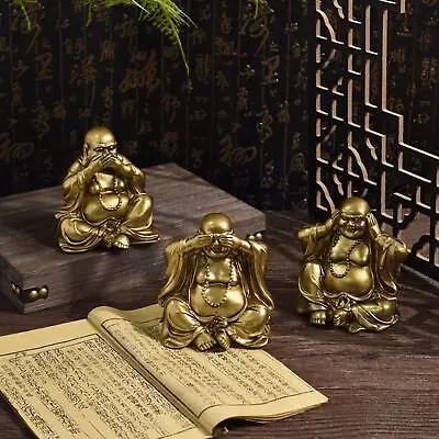 Maitreya Buddha Statue Laughing Buddha Figurines Aesthetic Table Big Belly • £12