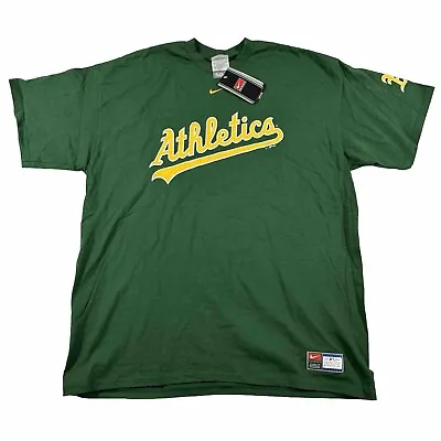 Vtg Nike Oakland A's Athletics T-Shirt Men 2XL XXL 2004 MLB Practice Baseball Gr • $49.95