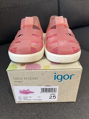 Igor Jelly Sandals Fuchsia Pink Size 25 • £10