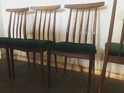 £450 • Buy 4 X Rare Vintage Mid Century Dining Chairs By A Younger New Upholstery