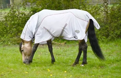 £42.95 • Buy NEW Rhinegold Mombasa Horse Pony 2in1 Waterproof Topline Fly Rug With Neck Cover