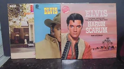 Lot Of 3 Elvis Presley Early LP Record Albums Harum Scarum/Flaming Star/Memphis • $20.24