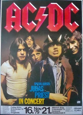 AC DC ESSEN 1979 German A1 Concert Poster NM • $350