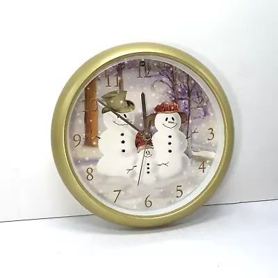 Feldstein Holiday Christmas Carol Musical Snowman 8  Wall Clock Plays 12 Songs • $21.95