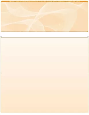 Blank Check Paper Stock-Check On Top-Versa Check - Orange Fractal - Count/500 • $33.59