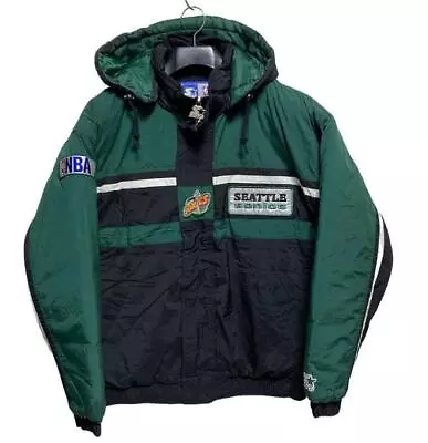Dead 90'S Nba Starter Seattle Sonics Stadium Jacket L Batting • $327.19