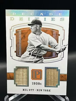 Mel Ott 1/1 2016 Panini Pantheon Baseball Game Used Bat Decade Deities Rare Card • $250