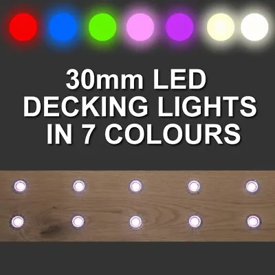 £23.99 • Buy 10x30mm LED Deck/Decking/Plinth/Kickboard/Recessed Kitchen/Garden Light Kit
