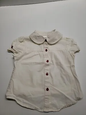 Gymboree Prep School Apple Button Shirt Girl Size 4 • $7.99