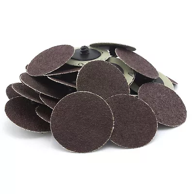 50 PC 80 GRIT 2  INCH ROLL LOCK DISCS PADS Surface Sanding Abrasives Grinder • $14.95