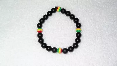 $12.79 • Buy Rasta Beads Color Bracelet Jewelry Rastafari Stretch Rastafarian Music Religion