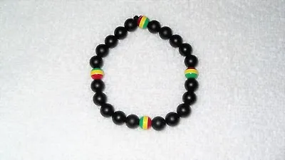 Rasta Beads Color Bracelet Jewelry Rastafari Stretch Rastafarian Music Religion • $13.40