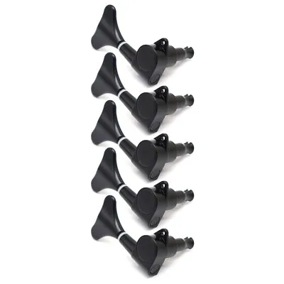 5R Fish Tail Sealed 5 Strings Style Bass Tuning Pegs Tuners Machine Heads Black • $29.99