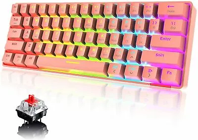 60% Mechanical Wireless Gaming Keyboard RGB Backlit Bluetooth 5.0 Type-C Wired • $44.09