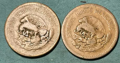 1945 & 1946 Mexico 20 Centavos  • $2.55