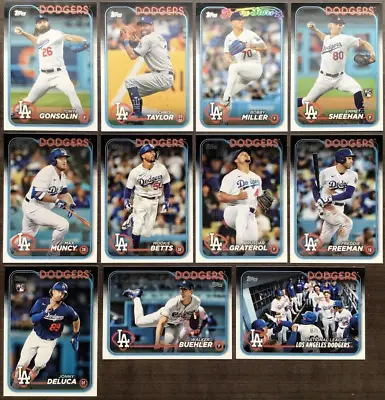 2024 Topps Series 1 Base Team Set Los Angeles Dodgers Betts • $4