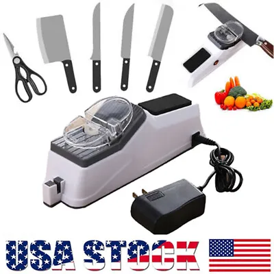 Electric Knife Sharpener Professional Kitchen Sharpening Stone Grinder Knives • $13.51