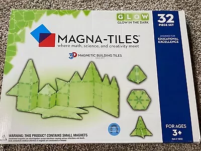 Magna-Tiles Glow-in-the-Dark 32-Piece 3D Magnetic Tile STEM Set Complete! • $24