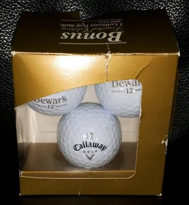 Rare Collectable Set Of 3 Callaway Dewars 12yr Scotch Golf Balls Limited Edition • $35