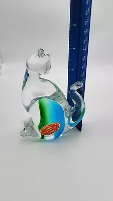 Vintage Hand Blown Murano Glass Cat Figurine • $49.95