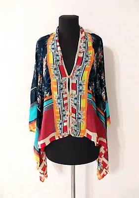 Vismaya Floral Rayon Kimono Blouse One Size • $25
