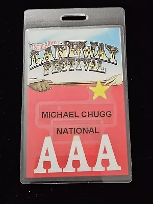 Vintage Laneway Festival Backstage Pass Personaly Used Michael Chugg Laminate • $16