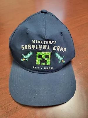 Minecraft Hat Mojang Blue Boys Cap Youth Sized Unisex Kids Video Game Hat • $9.95