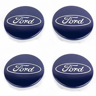 Set Of 4 Ford Wheel Center Caps BLUE 54mm Rim Emblems Hubcaps Cover Logo 2 1/8  • $21.99