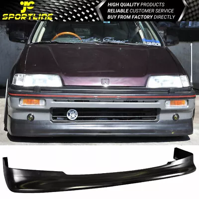 Fits 88-89 Honda Civic 3Dr 88-91 Civic Wagon Z-Style Front Bumper Lip Spoiler PU • $94.99