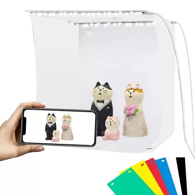 Mini Photo Studio Light Box Portable Folding Photo Light Box With 2 LED Pane... • $18.09