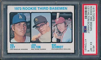 1973 Topps Baseball #615 Mike Schmidt Rc Psa 6 Ex-mt Hof Rookie High Number • $399.99