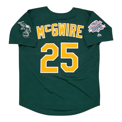Mark McGwire Oakland Athletics 1989 World Series Alternate Green Men's Jersey • $129.99
