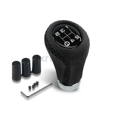 $13.98 • Buy 5 Speed Leather Car Manual Shift Knob Gear Stick Shifter Lever Handle Universal